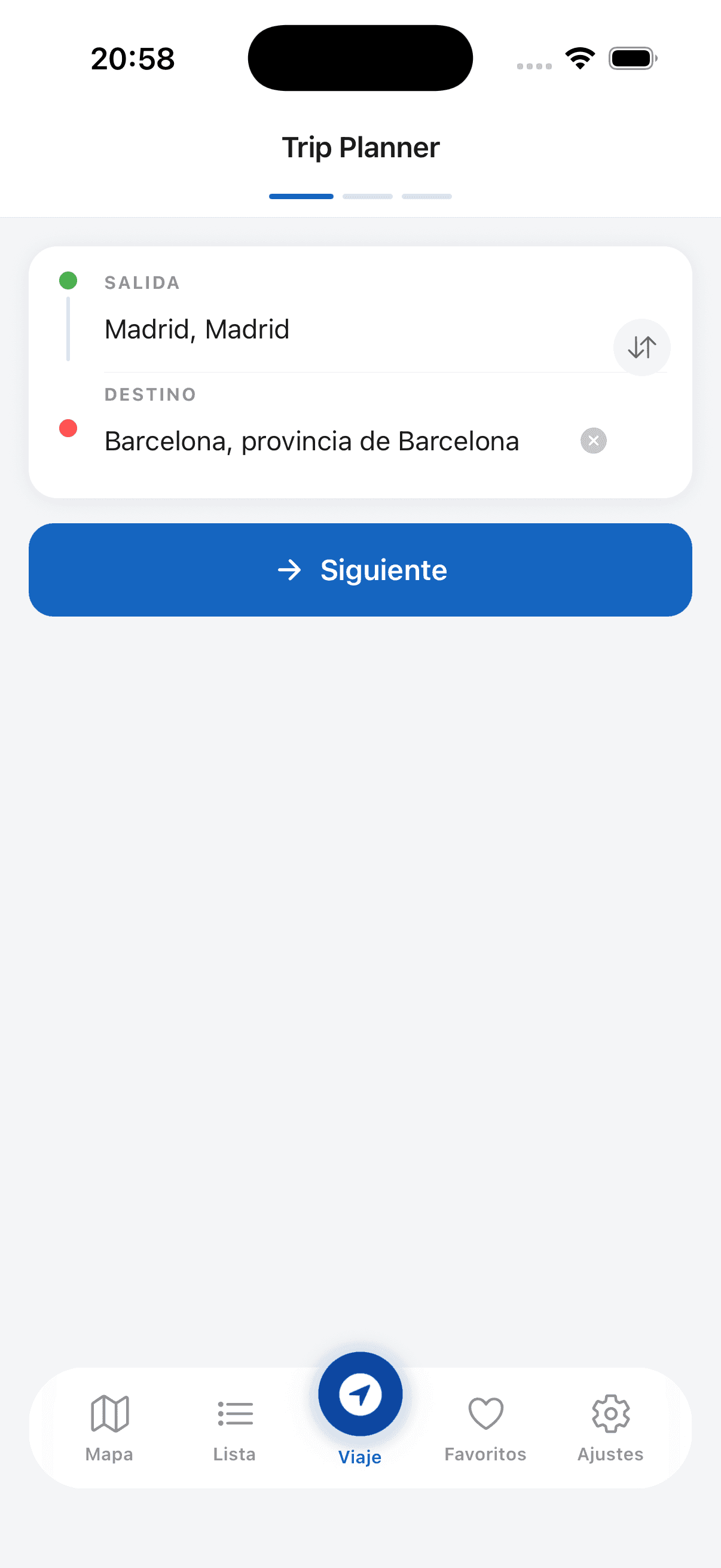 Elige el destino